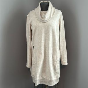 LOFT Lounge Cream Sweatshirt Dress Tunic L